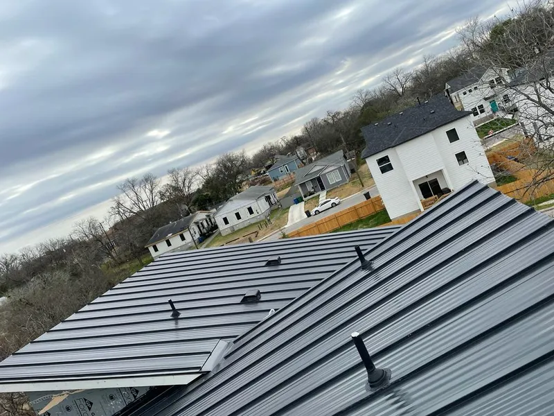 Standing seam metal roof panels with vents for Skylight Repair in Valley Center